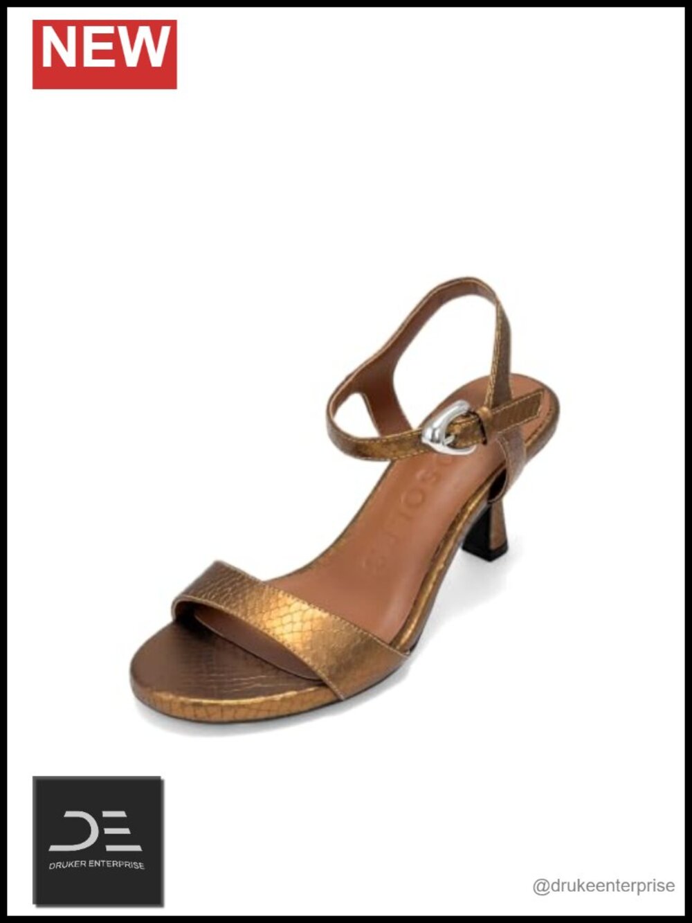 Aerosoles Divia Heeled Sandals Spool Heel Ankle Strap Faux Leather